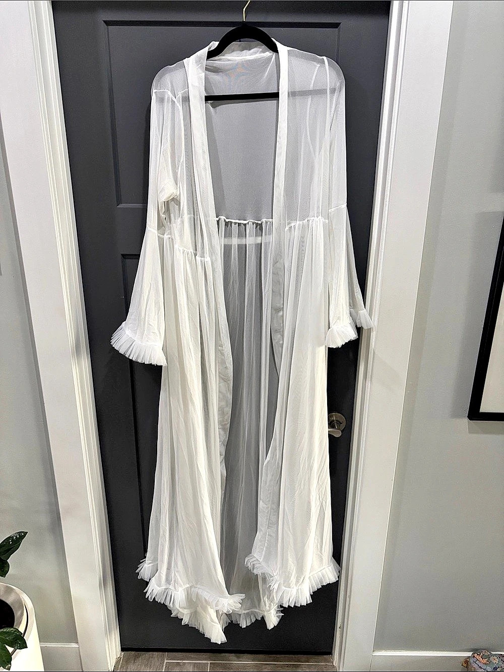White Fringe Swim Cover-Up Size Large Like New